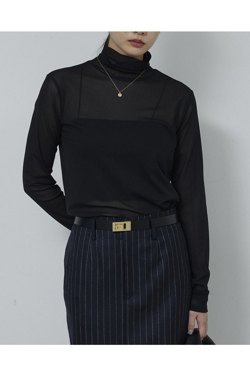 【ガリャルダガランテ/GALLARDAGALANTE】のチュールタートルカットソー インテリア・キッズ・メンズ・レディースファッション・服の通販 founy(ファニー)  ファッション Fashion レディースファッション Fashion for Women トップス・カットソー Cut & Sew Tops シャツ・ブラウス・オフィスカジュアル Elegant Blouses & Button-Ups ロングTシャツ・Tシャツ Longline T-Shirts & Tees カットソー・ベーシックTシャツ Cut-and-Sewn Tops / Stretch Tees & Basics おすすめ Recommended / Our Picks インナー Innerwear カットソー Cut and Sewn Top シアー Sheer, See-Through ジャケット Jacket, Outerwear スリーブ Sleeve, Long Sleeve / Short Sleeve タートル Turtleneck, Turtle Collar ロング Long, Long-Length 新作・新入荷 New Arrivals / New In ブラック|ID: prp329100004755344 ipo3291000000034396749