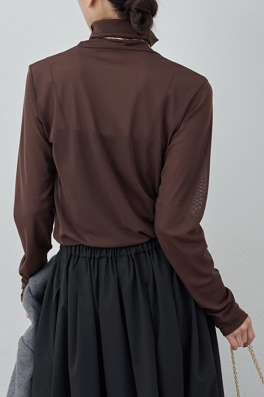 【ガリャルダガランテ/GALLARDAGALANTE】のチュールタートルカットソー 人気、トレンドファッション・服の通販 founy(ファニー)  ファッション Fashion レディースファッション Fashion for Women トップス・カットソー Cut & Sew Tops シャツ・ブラウス・オフィスカジュアル Elegant Blouses & Button-Ups ロングTシャツ・Tシャツ Longline T-Shirts & Tees カットソー・ベーシックTシャツ Cut-and-Sewn Tops / Stretch Tees & Basics おすすめ Recommended / Our Picks インナー Innerwear カットソー Cut and Sewn Top シアー Sheer, See-Through ジャケット Jacket, Outerwear スリーブ Sleeve, Long Sleeve / Short Sleeve タートル Turtleneck, Turtle Collar ロング Long, Long-Length 新作・新入荷 New Arrivals / New In other-6|ID: prp329100004755344 ipo3291000000034396755