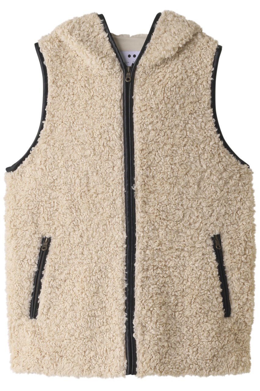 【スリー ドッツ/three dots】のボア フーディベスト インテリア・キッズ・メンズ・レディースファッション・服の通販 founy(ファニー) 　ファッション　Fashion　レディースファッション　Fashion for Women　アウター　Coat / Outerwear Collection　レディースジャケット・軽アウター　Jackets　ジャケット　Jacket, Outerwear　パイピング　Piping, Trim Design　フェミニン　Feminine, Girly　ベスト　Vest, Waistcoat　マニッシュ　Mannish, Boyish　再入荷　Restock / Back in Stock　夏　Summer　オフホワイト|ID: prp329100004755345 ipo3291000000034396763