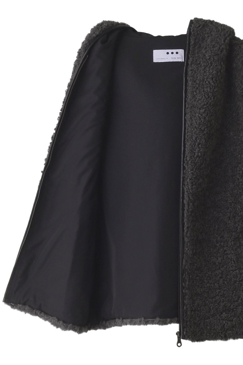 【スリー ドッツ/three dots】のボア フーディベスト 人気、トレンドファッション・服の通販 founy(ファニー) 　ファッション　Fashion　レディースファッション　Fashion for Women　アウター　Coat / Outerwear Collection　レディースジャケット・軽アウター　Jackets　ジャケット　Jacket, Outerwear　パイピング　Piping, Trim Design　フェミニン　Feminine, Girly　ベスト　Vest, Waistcoat　マニッシュ　Mannish, Boyish　夏　Summer　other-6|ID: prp329100004755345 ipo3291000000036072723