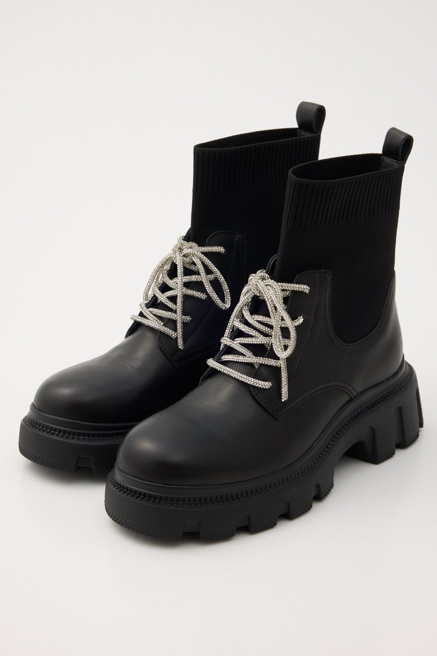 【スタッカート/STACCATO】のドルチェニットコンビライトソールブーツ 人気、トレンドファッション・服の通販 founy(ファニー) 　ファッション　Fashion　レディースファッション　Fashion for Women　ショート　Short, Short Length　ストーン　Stone, Gem-Like　スニーカー　Sneakers, Trainers　マニッシュ　Mannish, Boyish　リボン　Ribbon, Bow　レース　Lace, Lace Fabric　人気　Popular, Best Seller　定番　Standard, Basic Item　新作・新入荷　New Arrivals / New In　軽量　Lightweight, Ultra Light　 other-1|ID: prp329100004755361 ipo3291000000034396914