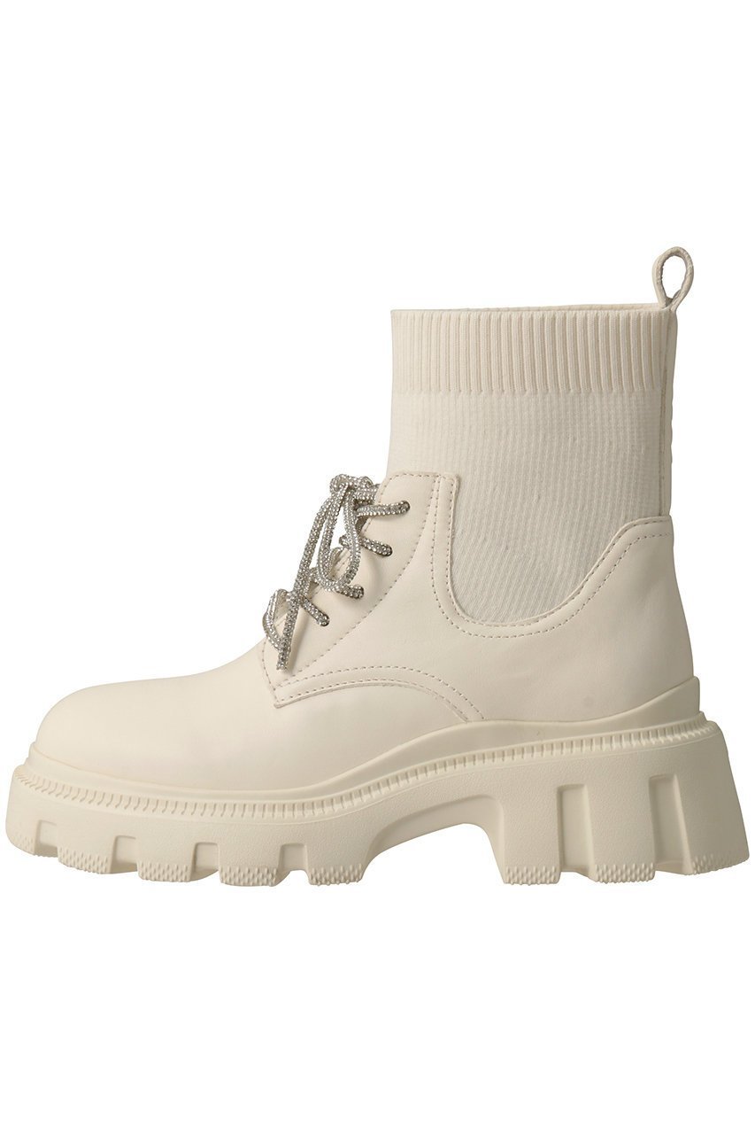 【スタッカート/STACCATO】のドルチェニットコンビライトソールブーツ インテリア・キッズ・メンズ・レディースファッション・服の通販 founy(ファニー) 　ファッション　Fashion　レディースファッション　Fashion for Women　ショート　Short, Short Length　ストーン　Stone, Gem-Like　スニーカー　Sneakers, Trainers　マニッシュ　Mannish, Boyish　リボン　Ribbon, Bow　レース　Lace, Lace Fabric　人気　Popular, Best Seller　定番　Standard, Basic Item　軽量　Lightweight, Ultra Light　ホワイト|ID: prp329100004755361 ipo3291000000035717186