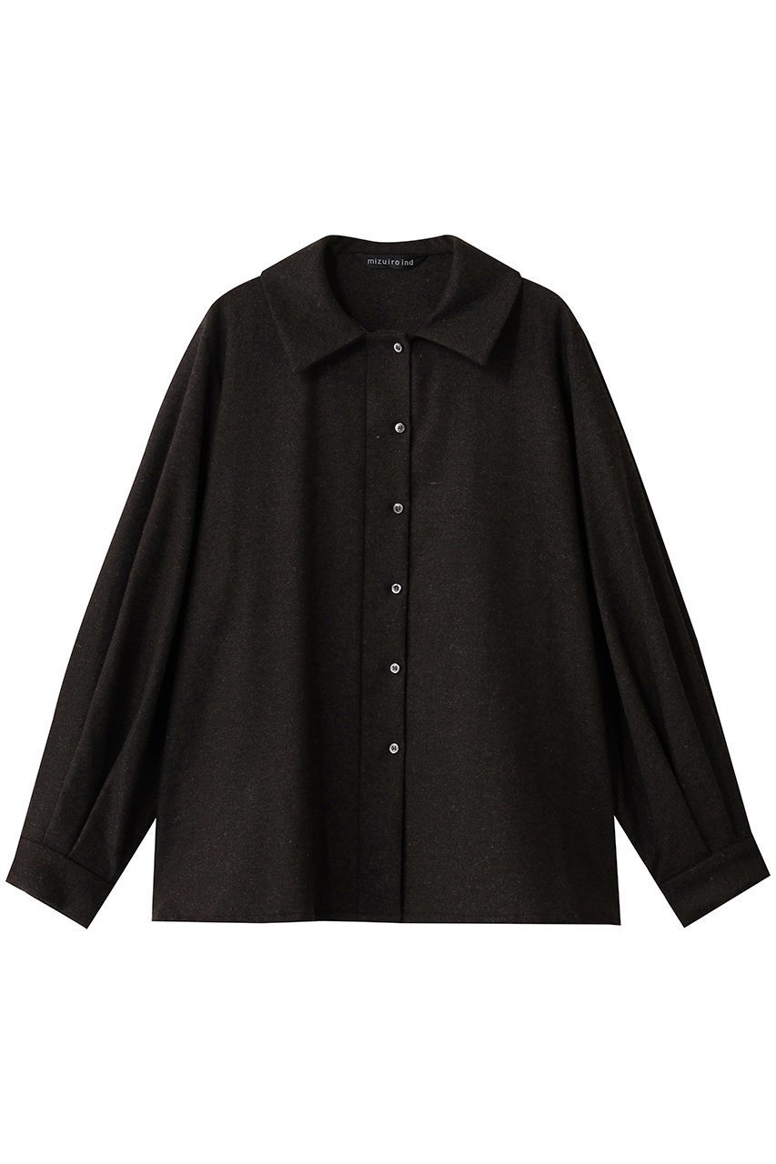 【ミズイロ インド/mizuiro ind】のwool blend ballon slv tunic shirt シャツ インテリア・キッズ・メンズ・レディースファッション・服の通販 founy(ファニー)  ファッション Fashion レディースファッション Fashion for Women トップス・カットソー Cut & Sew Tops シャツ・ブラウス・オフィスカジュアル Elegant Blouses & Button-Ups スリーブ Sleeve, Long Sleeve / Short Sleeve ロング Long, Long-Length 新作・新入荷 New Arrivals / New In A/W・秋冬 Autumn/Winter 羽織 Haori, Light Jacket brownA|ID: prp329100004755371 ipo3291000000034397001