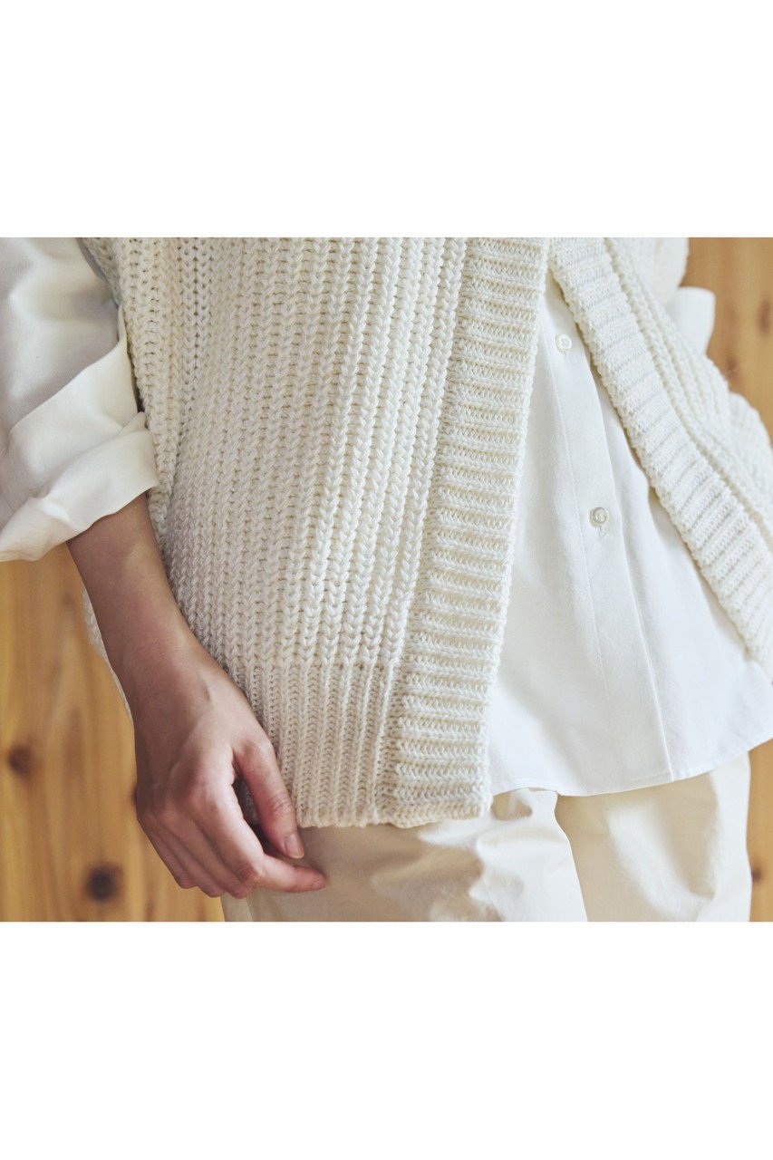 【プリスティン/PRISTINE】の2way片畦ニットベスト 人気、トレンドファッション・服の通販 founy(ファニー) 　ファッション　Fashion　レディースファッション　Fashion for Women　アウター　Coat / Outerwear Collection　レディースジャケット・軽アウター　Jackets　カットソー　Cut and Sewn Top　ジャケット　Jacket, Outerwear　フォルム　Silhouette, Form　ベスト　Vest, Waistcoat　畦　Ribbed Knit　other-7|ID: prp329100004755396 ipo3291000000035836342