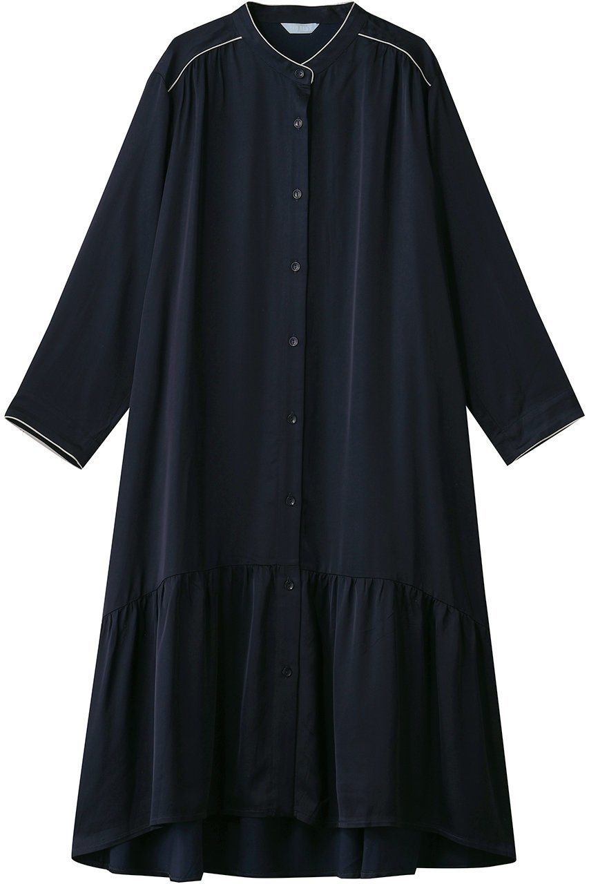 【キッドブルー/KID BLUE / GOODS】のプレミアムサテンナイティ インテリア・キッズ・メンズ・レディースファッション・服の通販 founy(ファニー) ギャザー Gathered, Ruffled サテン Satin, Glossy Fabric スリーブ Sleeve, Long Sleeve / Short Sleeve パイピング Piping, Trim Design パジャマ Pajamas, Sleepwear フロント Front, Front Design ロング Long, Long-Length エレガント 上品 Elegant 新作・新入荷 New Arrivals / New In ネイビー|ID: prp329100004755399 ipo3291000000034397219