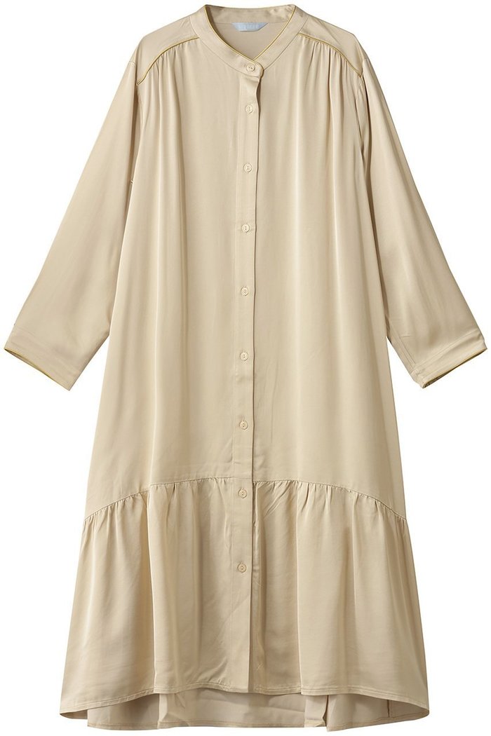 【キッドブルー/KID BLUE】のプレミアムサテンナイティ インテリア・キッズ・メンズ・レディースファッション・服の通販 founy(ファニー) https://founy.com/ ファッション Fashion レディースファッション Fashion for Women トップス・カットソー Cut & Sew Tops ギャザー Gathered, Ruffled サテン Satin, Glossy Fabric スリーブ Sleeve, Long Sleeve / Short Sleeve パイピング Piping, Trim Design パジャマ Pajamas, Sleepwear フロント Front, Front Design ロング Long, Long-Length エレガント 上品 Elegant 再入荷 Restock / Back in Stock |ID: prp329100004755399 ipo3291000000035699028