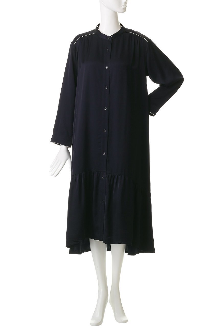 【キッドブルー/KID BLUE】のプレミアムサテンナイティ 人気、トレンドファッション・服の通販 founy(ファニー) 　ファッション　Fashion　レディースファッション　Fashion for Women　トップス・カットソー　Cut & Sew Tops　ギャザー　Gathered, Ruffled　サテン　Satin, Glossy Fabric　スリーブ　Sleeve, Long Sleeve / Short Sleeve　パイピング　Piping, Trim Design　パジャマ　Pajamas, Sleepwear　フロント　Front, Front Design　ロング　Long, Long-Length　エレガント 上品　Elegant　再入荷　Restock / Back in Stock　other-2|ID: prp329100004755399 ipo3291000000035699031