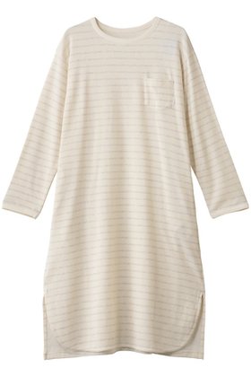 【キッドブルー/KID BLUE / GOODS】 25Wフェイスボーダーワンピース人気、トレンドファッション・服の通販 founy(ファニー) お家時間・ステイホーム Stay Home / At Home スリーブ Sleeve, Long Sleeve / Short Sleeve ダブル Double, Double-Breasted パジャマ Pajamas, Sleepwear フェイス Face, Facial Design ポケット Pocket, Pocket Detail ラウンド Round, Round Neck ロング Long, Long-Length 新作・新入荷 New Arrivals / New In 旅行 Travel |ID:prp329100004755401