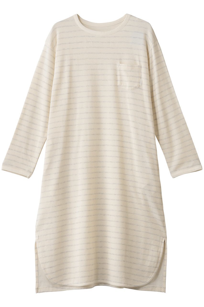 【キッドブルー/KID BLUE / GOODS】の25Wフェイスボーダーワンピース 人気、トレンドファッション・服の通販 founy(ファニー) お家時間・ステイホーム Stay Home / At Home スリーブ Sleeve, Long Sleeve / Short Sleeve ダブル Double, Double-Breasted パジャマ Pajamas, Sleepwear フェイス Face, Facial Design ポケット Pocket, Pocket Detail ラウンド Round, Round Neck ロング Long, Long-Length 新作・新入荷 New Arrivals / New In 旅行 Travel other-1|ID: prp329100004755401 ipo3291000000034397229