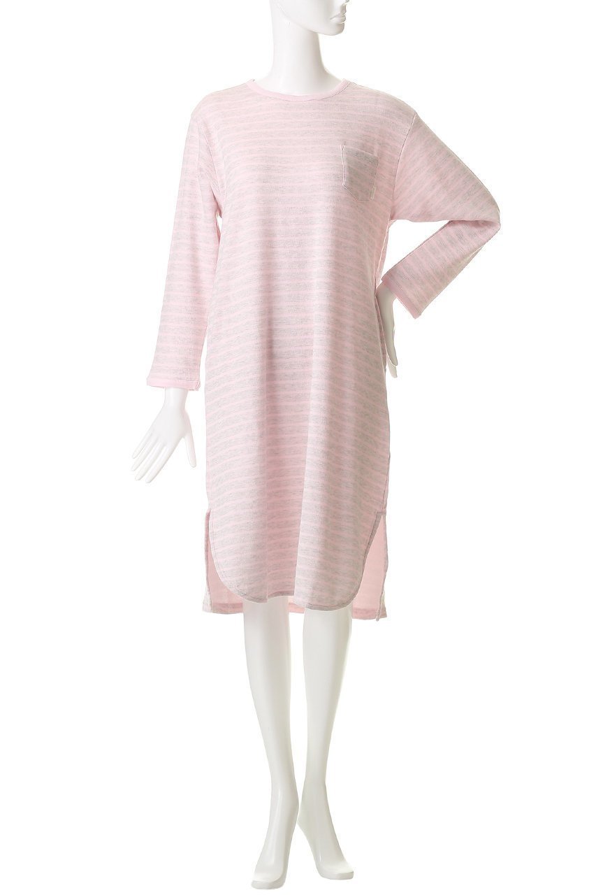 【キッドブルー/KID BLUE / GOODS】の25Wフェイスボーダーワンピース 人気、トレンドファッション・服の通販 founy(ファニー) お家時間・ステイホーム Stay Home / At Home スリーブ Sleeve, Long Sleeve / Short Sleeve ダブル Double, Double-Breasted パジャマ Pajamas, Sleepwear フェイス Face, Facial Design ポケット Pocket, Pocket Detail ラウンド Round, Round Neck ロング Long, Long-Length 新作・新入荷 New Arrivals / New In 旅行 Travel other-2|ID: prp329100004755401 ipo3291000000034397234