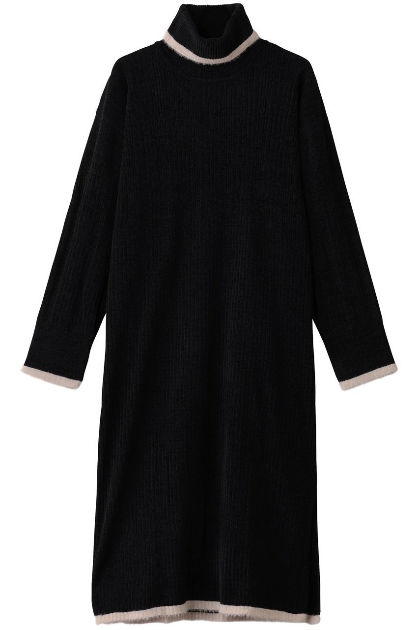 【キッドブルー/KID BLUE / GOODS】の25リブニットワンピース インテリア・キッズ・メンズ・レディースファッション・服の通販 founy(ファニー) 　ウォーム　Warm Fabric　シンプル　Simple, Minimal　スタンド　Stand Collar, Upright Stand　パジャマ　Pajamas, Sleepwear　リブニット　Rib Knit, Ribbed Knit　A/W・秋冬　Autumn/Winter　ブラック|ID: prp329100004755406 ipo3291000000034397265