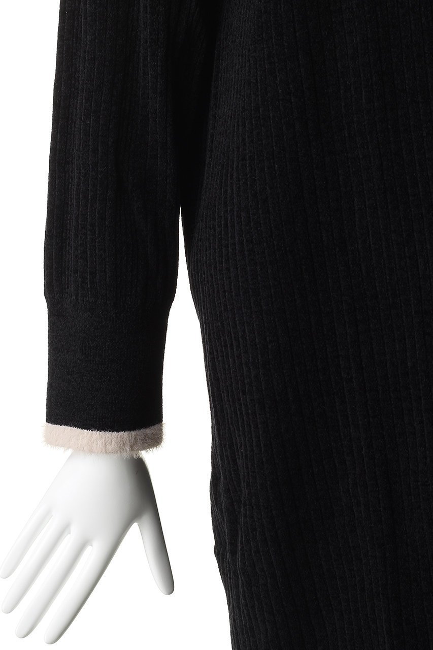 【キッドブルー/KID BLUE / GOODS】の25リブニットワンピース 人気、トレンドファッション・服の通販 founy(ファニー) 　ウォーム　Warm Fabric　シンプル　Simple, Minimal　スタンド　Stand Collar, Upright Stand　パジャマ　Pajamas, Sleepwear　リブニット　Rib Knit, Ribbed Knit　A/W・秋冬　Autumn/Winter　other-6|ID: prp329100004755406 ipo3291000000034397271