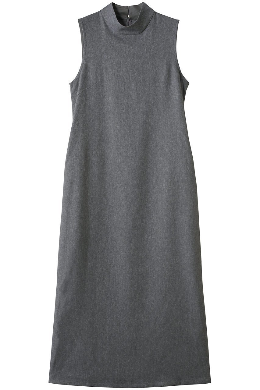 【ミディウミソリッド/MIDIUMISOLID】のhi-neck n/slv OP ワンピース インテリア・キッズ・メンズ・レディースファッション・服の通販 founy(ファニー) 　ファッション　Fashion　レディースファッション　Fashion for Women　ワンピース　Dresses　チュニック　Tunic Tops & Dresses　なめらか　Smooth, Silky Texture　アクセサリー　Fashion Accessories　シューズ　Shoes, Footwear　チュニック　Tunic, Long Top　ノースリーブ　Sleeveless, No-Sleeve　ハイネック　High Neck, Mock Neck　モダン　Modern, Contemporary　ロング　Long, Long-Length　新作・新入荷　New Arrivals / New In　gray|ID: prp329100004755418 ipo3291000000034397335