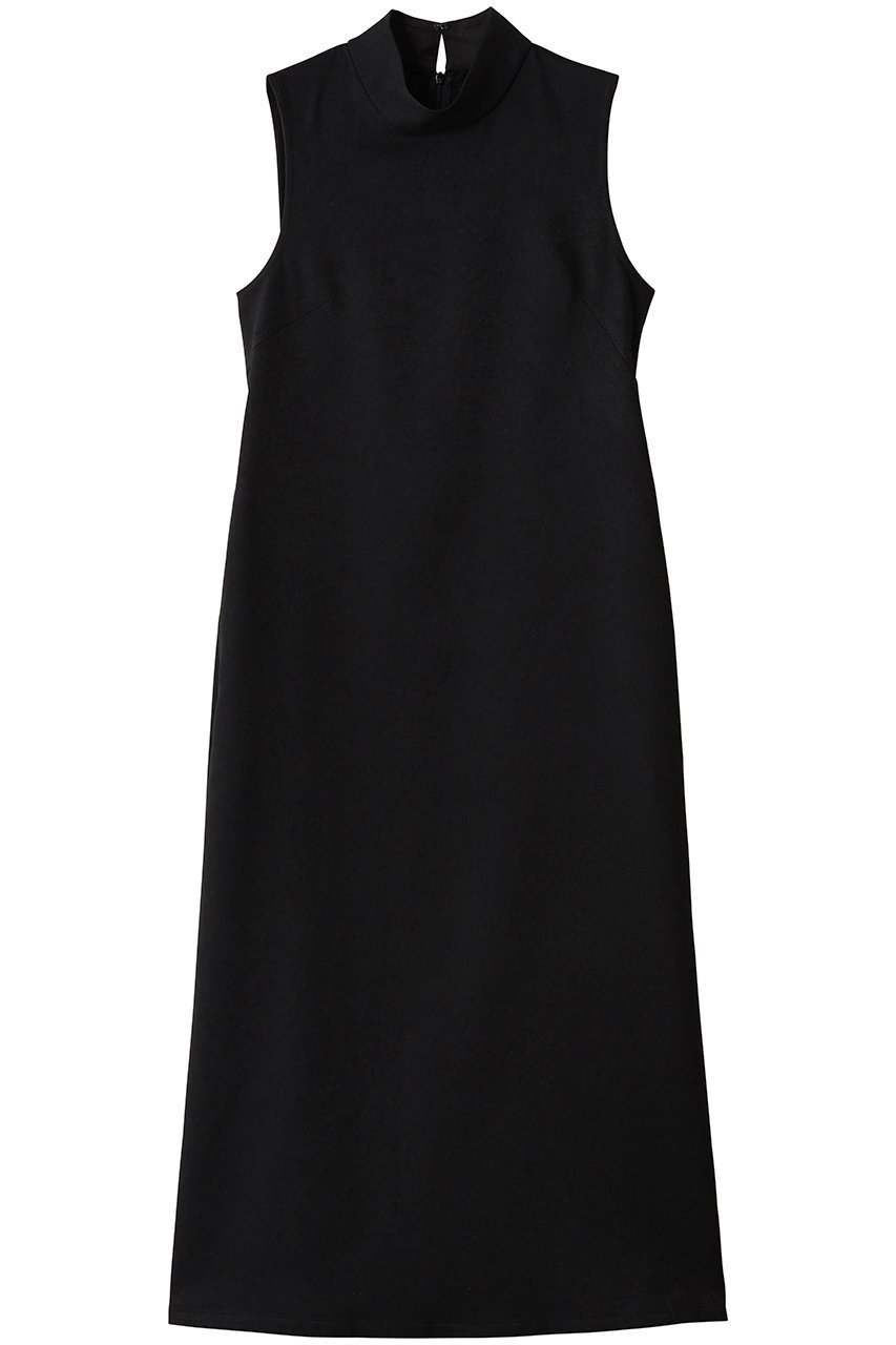 【ミディウミソリッド/MIDIUMISOLID】のハイネックノースリーブワンピース インテリア・キッズ・メンズ・レディースファッション・服の通販 founy(ファニー) 　ファッション　Fashion　レディースファッション　Fashion for Women　ワンピース　Dresses　チュニック　Tunic Tops & Dresses　なめらか　Smooth, Silky Texture　アクセサリー　Fashion Accessories　シューズ　Shoes, Footwear　チュニック　Tunic, Long Top　ノースリーブ　Sleeveless, No-Sleeve　ハイネック　High Neck, Mock Neck　モダン　Modern, Contemporary　ロング　Long, Long-Length　ブラック|ID: prp329100004755418 ipo3291000000034594862