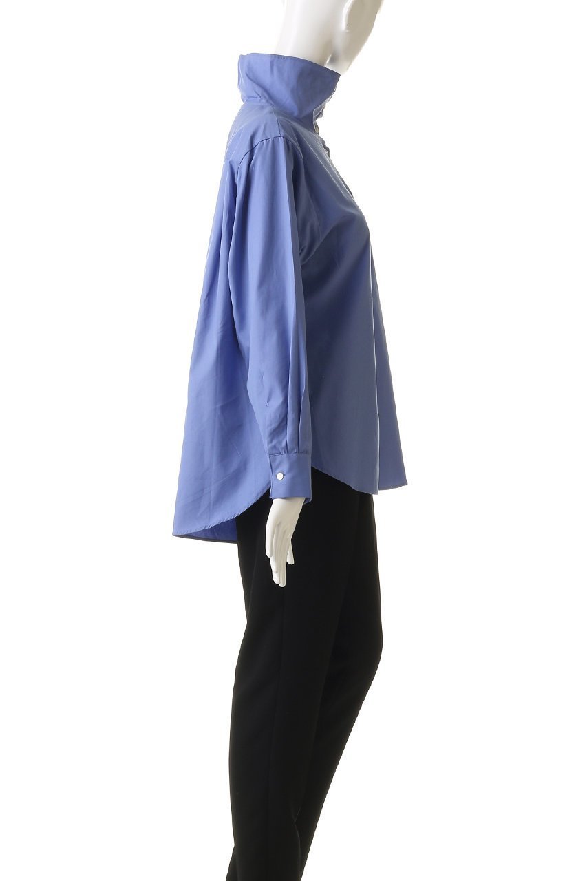 【ミディウミソリッド/MIDIUMISOLID】のドレープハイネックシャツ 人気、トレンドファッション・服の通販 founy(ファニー) 　ファッション　Fashion　レディースファッション　Fashion for Women　トップス・カットソー　Cut & Sew Tops　シャツ・ブラウス・オフィスカジュアル　Elegant Blouses & Button-Ups　スリーブ　Sleeve, Long Sleeve / Short Sleeve　デニム　Denim, Jeans Material　ドレープ　Drape, Draping Fabric　ハイネック　High Neck, Mock Neck　バランス　Balance, Style Balance　フォルム　Silhouette, Form　ロング　Long, Long-Length　other-3|ID: prp329100004755420 ipo3291000000035386196