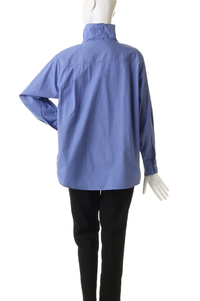 【ミディウミソリッド/MIDIUMISOLID】のドレープハイネックシャツ 人気、トレンドファッション・服の通販 founy(ファニー) 　ファッション　Fashion　レディースファッション　Fashion for Women　トップス・カットソー　Cut & Sew Tops　シャツ・ブラウス・オフィスカジュアル　Elegant Blouses & Button-Ups　スリーブ　Sleeve, Long Sleeve / Short Sleeve　デニム　Denim, Jeans Material　ドレープ　Drape, Draping Fabric　ハイネック　High Neck, Mock Neck　バランス　Balance, Style Balance　フォルム　Silhouette, Form　ロング　Long, Long-Length　other-4|ID: prp329100004755420 ipo3291000000035386197