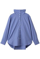 【ミディウミソリッド/MIDIUMISOLID】のドレープハイネックシャツ l.blue|ID:prp329100004755420