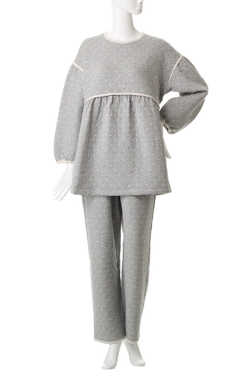【キッドブルー/KID BLUE / GOODS】の25キルトドットJQパジャマ 人気、トレンドファッション・服の通販 founy(ファニー) キルト Quilt, Quilted Fabric ギャザー Gathered, Ruffled ドット Polka Dot, Dot Pattern パジャマ Pajamas, Sleepwear フェミニン Feminine, Girly A/W・秋冬 Autumn/Winter other-2|ID: prp329100004755423 ipo3291000000034397372