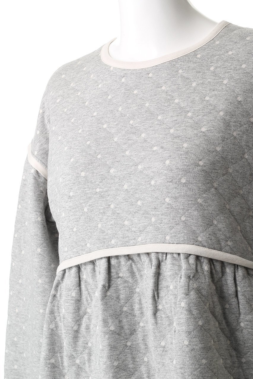 【キッドブルー/KID BLUE】の25キルトドットJQパジャマ 人気、トレンドファッション・服の通販 founy(ファニー) 　ファッション　Fashion　レディースファッション　Fashion for Women　トップス・カットソー　Cut & Sew Tops　キルト　Quilt, Quilted Fabric　ギャザー　Gathered, Ruffled　ドット　Polka Dot, Dot Pattern　パジャマ　Pajamas, Sleepwear　フェミニン　Feminine, Girly　再入荷　Restock / Back in Stock　A/W・秋冬　Autumn/Winter　other-5|ID: prp329100004755423 ipo3291000000035259644