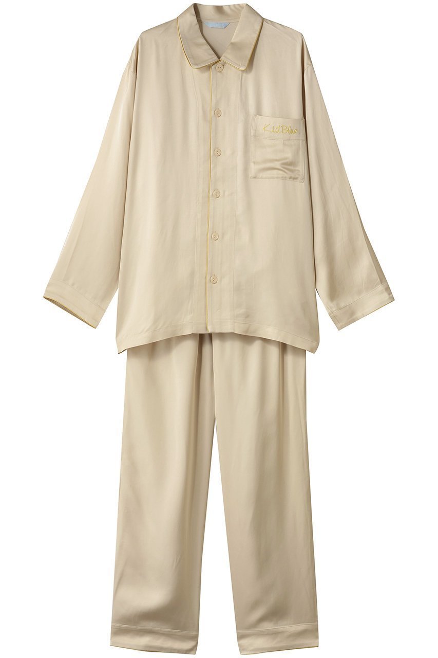 【キッドブルー/KID BLUE / GOODS】のプレミアムサテンパジャマ インテリア・キッズ・メンズ・レディースファッション・服の通販 founy(ファニー) サテン Satin, Glossy Fabric スリーブ Sleeve, Long Sleeve / Short Sleeve パイピング Piping, Trim Design パジャマ Pajamas, Sleepwear ロング Long, Long-Length 新作・新入荷 New Arrivals / New In ゴールド|ID: prp329100004755425 ipo3291000000034397383