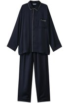 【キッドブルー/KID BLUE / GOODS】のプレミアムサテンパジャマ 人気、トレンドファッション・服の通販 founy(ファニー) サテン Satin, Glossy Fabric スリーブ Sleeve, Long Sleeve / Short Sleeve パイピング Piping, Trim Design パジャマ Pajamas, Sleepwear ロング Long, Long-Length 新作・新入荷 New Arrivals / New In thumbnail ネイビー|ID: prp329100004755425 ipo3291000000034397384