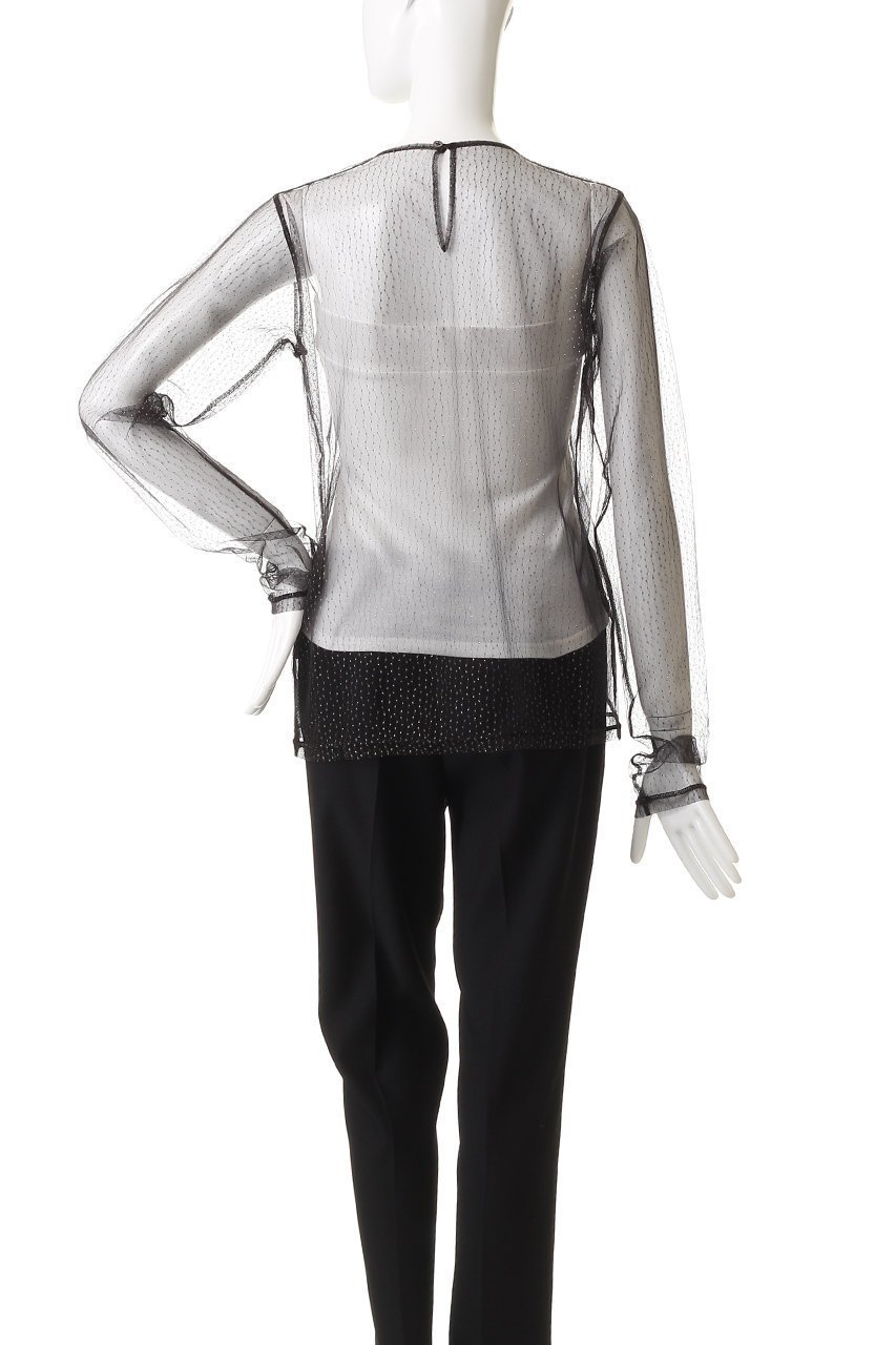 【フォーラム/FOURAM】のLAME TULLE STRIPE PULL OVER 人気、トレンドファッション・服の通販 founy(ファニー)  ファッション Fashion レディースファッション Fashion for Women トップス・カットソー Cut & Sew Tops シャツ・ブラウス・オフィスカジュアル Elegant Blouses & Button-Ups なめらか Smooth, Silky Texture キャミソール Camisole, Spaghetti Strap Top ストライプ Stripe, Striped Pattern スリーブ Sleeve, Long Sleeve / Short Sleeve チュール Tulip, Tulip Motif ロング Long, Long-Length エレガント 上品 Elegant 新作・新入荷 New Arrivals / New In A/W・秋冬 Autumn/Winter other-4|ID: prp329100004755431 ipo3291000000034397423