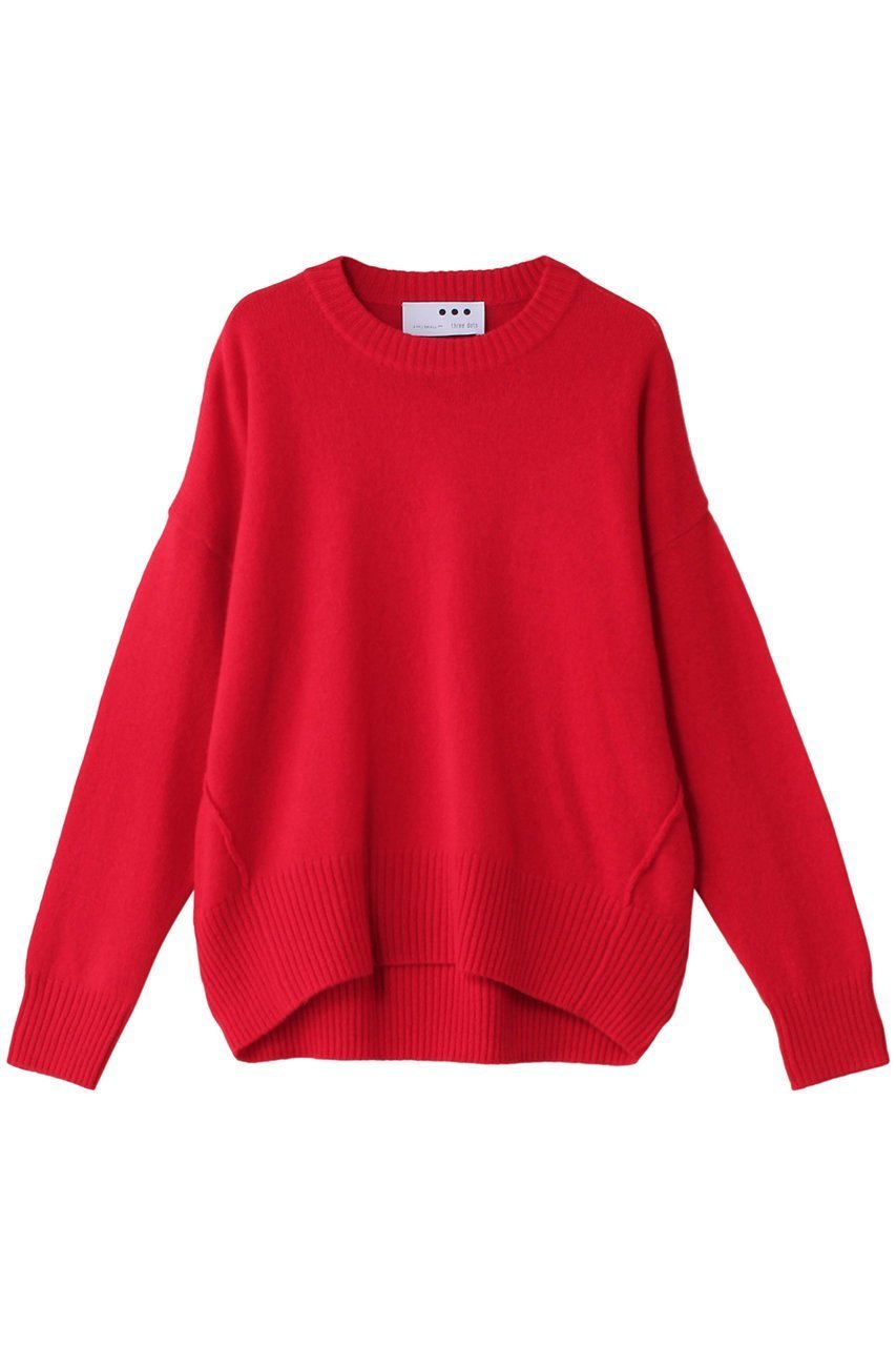 【スリー ドッツ/three dots】のホリデーカシミヤプルオーバー インテリア・キッズ・メンズ・レディースファッション・服の通販 founy(ファニー) 　ファッション　Fashion　レディースファッション　Fashion for Women　トップス・カットソー　Cut & Sew Tops　ニット　Knit Tops & Sweaters　カジュアルプルオーバー・ニットトップス　Pullovers & Knit Tops / Casual Pullovers　なめらか　Smooth, Silky Texture　シンプル　Simple, Minimal　スリーブ　Sleeve, Long Sleeve / Short Sleeve　ロング　Long, Long-Length　再入荷　Restock / Back in Stock　ステイリーレッド|ID: prp329100004755471 ipo3291000000034397746
