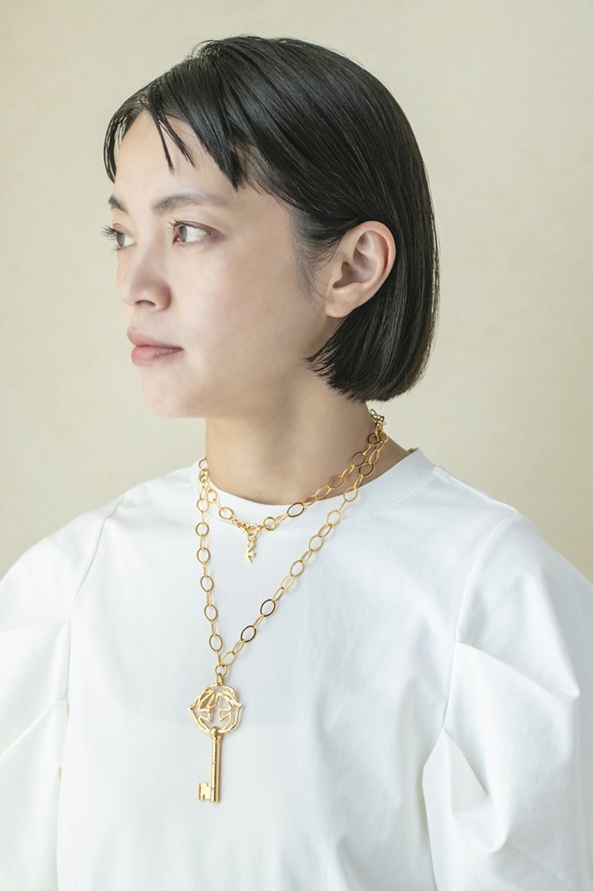 【セシル エ ジャンヌ/CECILE ET JEANNE】のキーネックレス ゴールド M 人気、トレンドファッション・服の通販 founy(ファニー) 　ファッション　Fashion　レディースファッション　Fashion for Women　ジュエリー　Jewelry　ネックレス　Necklaces & Pendants　チェーン　Chain, Chain Strap　ネックレス　Necklace, Pendant Necklace　モチーフ　Motif, Design Theme　新作・新入荷　New Arrivals / New In　other-2|ID: prp329100004756471 ipo3291000000034407911