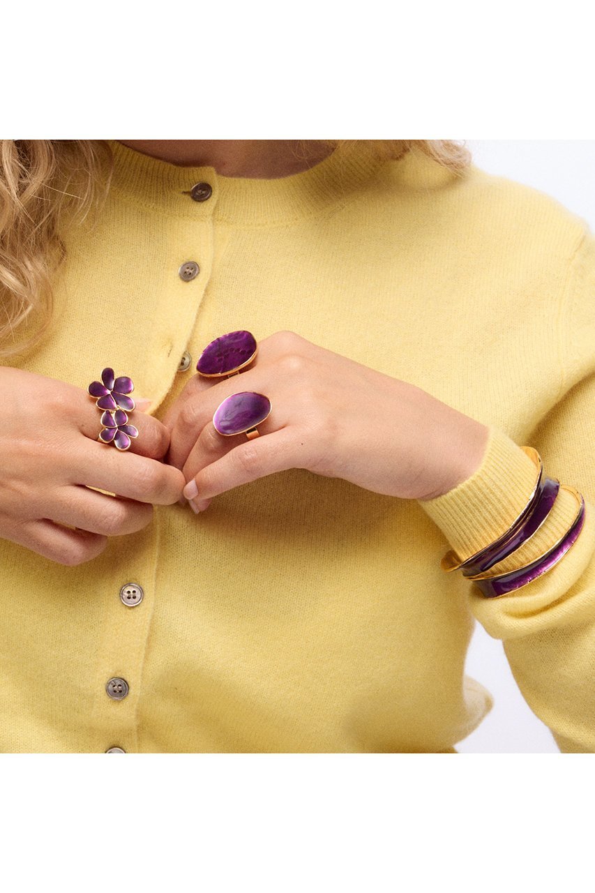 【セシル エ ジャンヌ/CECILE ET JEANNE】のエマイユ バイオレット プレートリング 人気、トレンドファッション・服の通販 founy(ファニー)  ファッション Fashion レディースファッション Fashion for Women おすすめ Recommended / Our Picks コーティング Coating, Coated Finish ハンド Hand, Handmade プレート Plate, Dish リップ Lip, Lip Motif 新作・新入荷 New Arrivals / New In other-6|ID: prp329100004756476 ipo3291000000034407943