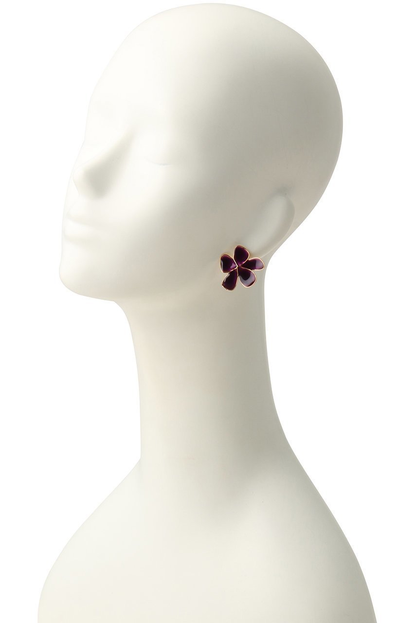 【セシル エ ジャンヌ/CECILE ET JEANNE】のエマイユ バイオレット フルールピアス 人気、トレンドファッション・服の通販 founy(ファニー) 　ファッション　Fashion　レディースファッション　Fashion for Women　ジュエリー　Jewelry　ファッションリング　Fashion Rings　イヤリング・フープ・ドロップタイプ　Hoop, Drop & Clip Earrings　イヤリング　Earrings　ドレス　Dress, One-Piece　リップ　Lip, Lip Motif　エレガント 上品　Elegant　新作・新入荷　New Arrivals / New In　other-3|ID: prp329100004756479 ipo3291000000034407960