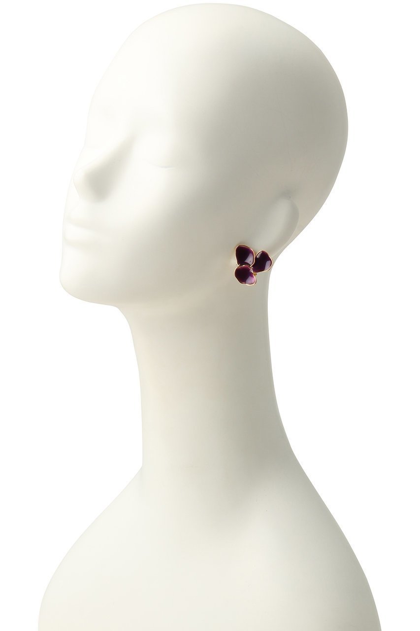 【セシル エ ジャンヌ/CECILE ET JEANNE】のエマイユ バイオレット ペタルイヤリング 人気、トレンドファッション・服の通販 founy(ファニー) 　ファッション　Fashion　レディースファッション　Fashion for Women　ジュエリー　Jewelry　ファッションリング　Fashion Rings　イヤリング・フープ・ドロップタイプ　Hoop, Drop & Clip Earrings　イヤリング　Earrings　トレンド　Trend, Trending Now　リップ　Lip, Lip Motif　other-3|ID: prp329100004756481 ipo3291000000034407973