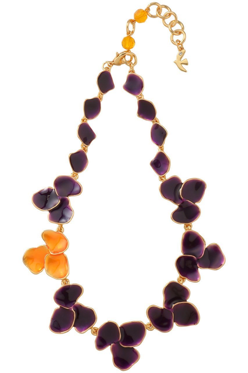 【セシル エ ジャンヌ/CECILE ET JEANNE】のエマイユ バイオレット ペタルネックレス 人気、トレンドファッション・服の通販 founy(ファニー) 　ファッション　Fashion　レディースファッション　Fashion for Women　ジュエリー　Jewelry　ネックレス　Necklaces & Pendants　おすすめ　Recommended / Our Picks　イヤリング　Earrings　オレンジ　Orange　デコルテ　Décolleté, Neckline　トレンド　Trend, Trending Now　ネックレス　Necklace, Pendant Necklace　ブレスレット　Bracelet, Wristband　プレート　Plate, Dish　リップ　Lip, Lip Motif　other-4|ID: prp329100004756482 ipo3291000000034407980
