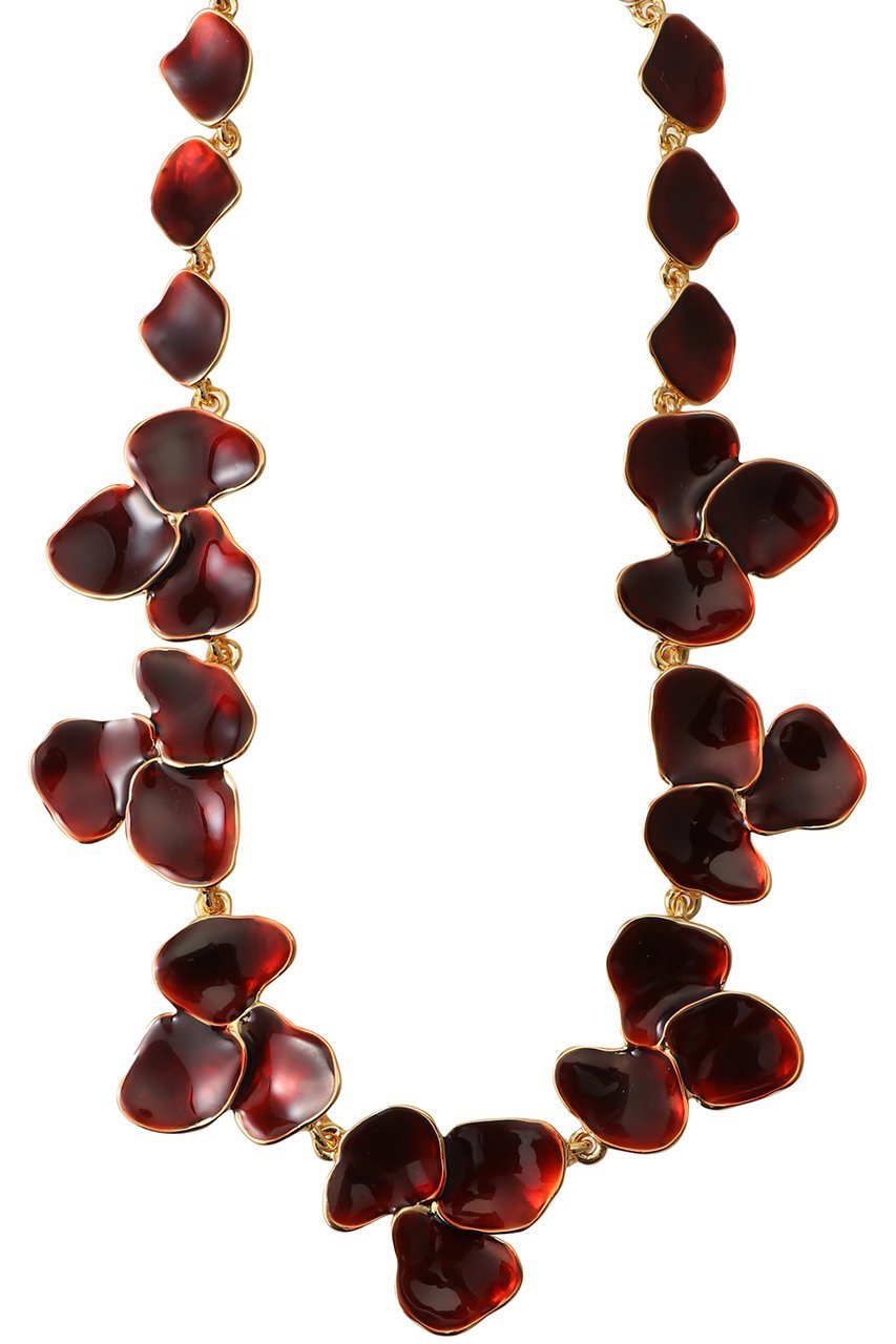 【セシル エ ジャンヌ/CECILE ET JEANNE】のエマイユ ペタルネックレス インテリア・キッズ・メンズ・レディースファッション・服の通販 founy(ファニー) 　ファッション　Fashion　レディースファッション　Fashion for Women　ジュエリー　Jewelry　ネックレス　Necklaces & Pendants　おすすめ　Recommended / Our Picks　イヤリング　Earrings　オレンジ　Orange　デコルテ　Décolleté, Neckline　トレンド　Trend, Trending Now　ネックレス　Necklace, Pendant Necklace　ブレスレット　Bracelet, Wristband　プレート　Plate, Dish　リップ　Lip, Lip Motif　ルージュ|ID: prp329100004756482 ipo3291000000034887257