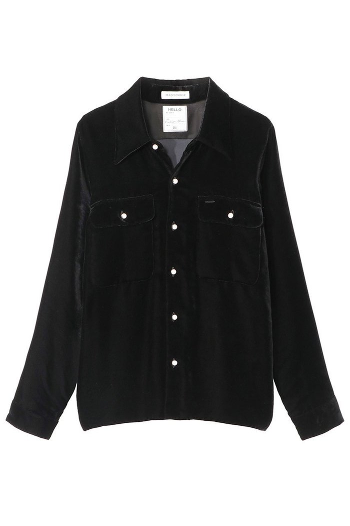 【マディソンブルー/MADISONBLUE】のMADAME WORK SH VELVET MADAME ワークシャツ インテリア・キッズ・メンズ・レディースファッション・服の通販 founy(ファニー) https://founy.com/ ファッション Fashion レディースファッション Fashion for Women トップス・カットソー Cut & Sew Tops シャツ・ブラウス・オフィスカジュアル Elegant Blouses & Button-Ups スリーブ Sleeve, Long Sleeve / Short Sleeve ドレープ Drape, Draping Fabric バランス Balance, Style Balance パール Pearl, Pearl Accent フラップ Flap, Flap Pocket ベルベット Velvet, Velvety ロング Long, Long-Length ワーク Workwear, Utility Style エレガント 上品 Elegant |ID: prp329100004756489 ipo3291000000036244004