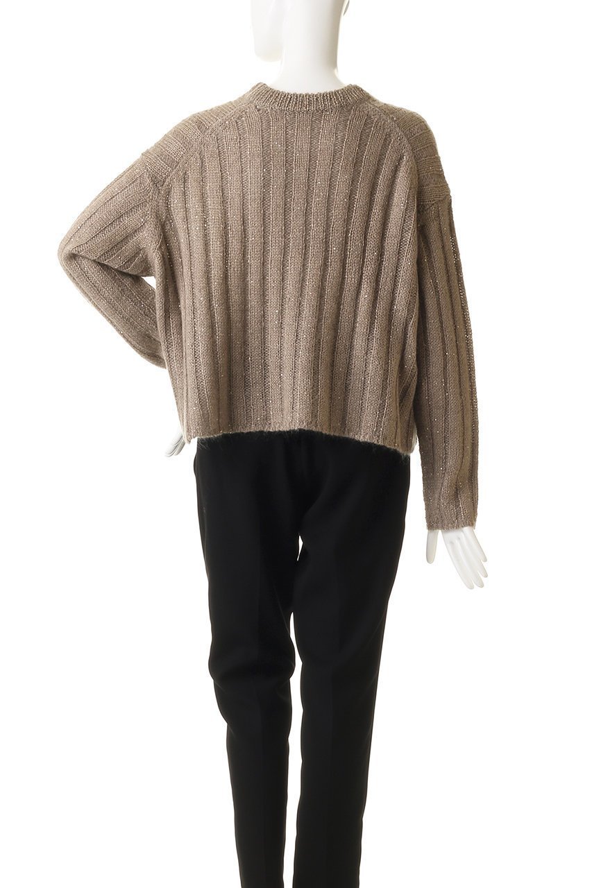 【エブール/ebure】の【11/7 0:00販売開始】モヘアスパンコール クルーネックリブニットプルオーバー 人気、トレンドファッション・服の通販 founy(ファニー)  ファッション Fashion レディースファッション Fashion for Women トップス・カットソー Cut & Sew Tops ニット Knit Tops & Sweaters カジュアルプルオーバー・ニットトップス Pullovers & Knit Tops / Casual Pullovers おすすめ Recommended / Our Picks スパンコール Sequins, Sequin Embellishment ワイド Wide, Wide Fit エレガント 上品 Elegant other-4|ID: prp329100004756492 ipo3291000000034408060