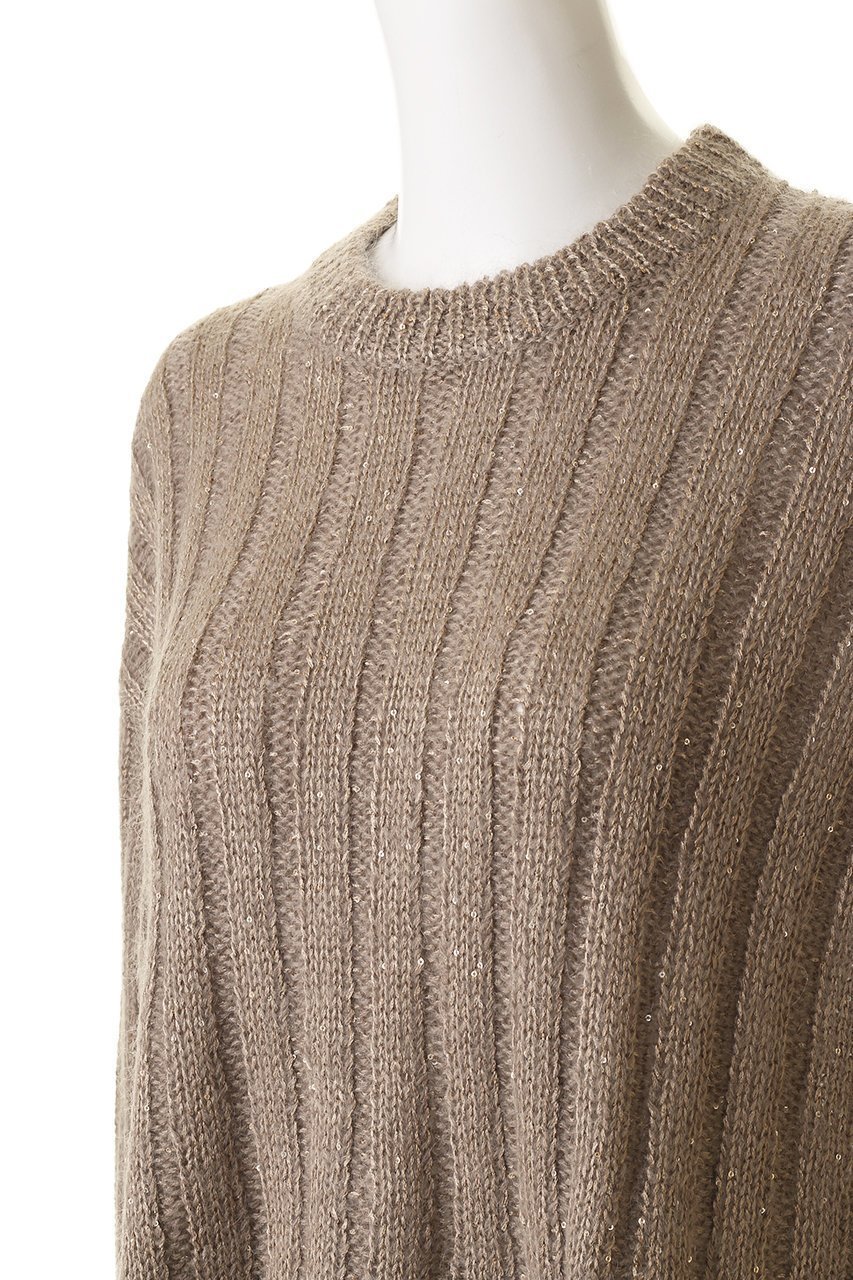 【エブール/ebure】の【11/7 0:00販売開始】モヘアスパンコール クルーネックリブニットプルオーバー 人気、トレンドファッション・服の通販 founy(ファニー)  ファッション Fashion レディースファッション Fashion for Women トップス・カットソー Cut & Sew Tops ニット Knit Tops & Sweaters カジュアルプルオーバー・ニットトップス Pullovers & Knit Tops / Casual Pullovers おすすめ Recommended / Our Picks スパンコール Sequins, Sequin Embellishment ワイド Wide, Wide Fit エレガント 上品 Elegant other-5|ID: prp329100004756492 ipo3291000000034408061