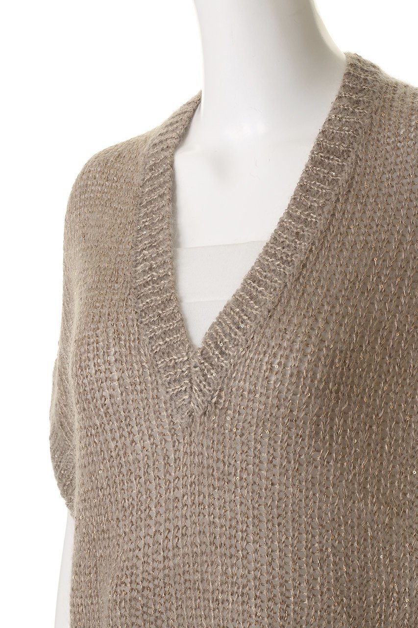 【エブール/ebure】の【11/7 0:00販売開始】モヘアスパンコール ニットベスト 人気、トレンドファッション・服の通販 founy(ファニー)  ファッション Fashion レディースファッション Fashion for Women トップス・カットソー Cut & Sew Tops ニット Knit Tops & Sweaters ベスト&ジレ / 重ね着スタイル Vests & Gilets カジュアルプルオーバー・ニットトップス Pullovers & Knit Tops / Casual Pullovers インナー Innerwear スパンコール Sequins, Sequin Embellishment スリット Slit, Slit Detail ベスト Vest, Waistcoat ロング Long, Long-Length エレガント 上品 Elegant other-5|ID: prp329100004756493 ipo3291000000034408069