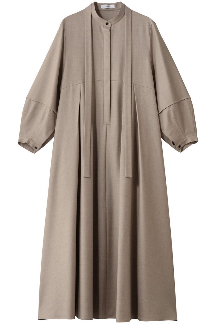 【エブール/ebure】のウールフラノ ボウタイワンピース インテリア・キッズ・メンズ・レディースファッション・服の通販 founy(ファニー) https://founy.com/ ファッション Fashion レディースファッション Fashion for Women ワンピース Dresses チュニック Tunic Tops & Dresses インナー Innerwear タートル Turtleneck, Turtle Collar チュニック Tunic, Long Top メランジ Melange, Mixed Yarn 冬 Winter / This Winter |ID: prp329100004756499 ipo3291000000036244026