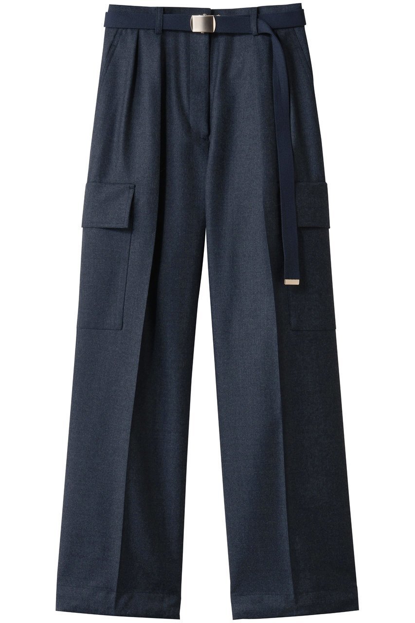 【エブール/ebure】のウールフラノ カーゴディテールパンツ インテリア・キッズ・メンズ・レディースファッション・服の通販 founy(ファニー) ファッション Fashion レディースファッション Fashion for Women パンツ Pants & Trousers カーゴパンツ Cargo Pants, Utility Pants センター Center, Center Line メランジ Melange, Mixed Yarn リラックス Relax, Relaxed Fit 新作・新入荷 New Arrivals / New In ネイビー|ID: prp329100004756501 ipo3291000000034408129