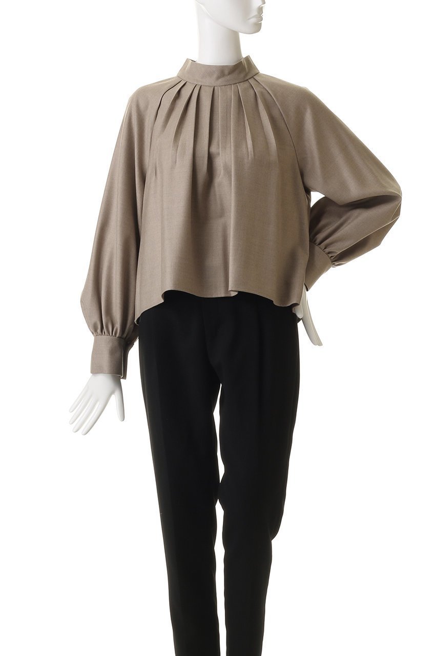 【エブール/ebure】の【11/7 0:00販売開始】ウールフラノ ハイネックプルオーバーブラウス 人気、トレンドファッション・服の通販 founy(ファニー) 　ファッション　Fashion　レディースファッション　Fashion for Women　トップス・カットソー　Cut & Sew Tops　シャツ・ブラウス・オフィスカジュアル　Elegant Blouses & Button-Ups　カジュアルプルオーバー・ニットトップス　Pullovers & Knit Tops / Casual Pullovers　おすすめ　Recommended / Our Picks　ショート　Short, Short Length　スリーブ　Sleeve, Long Sleeve / Short Sleeve　ハイネック　High Neck, Mock Neck　バランス　Balance, Style Balance　ボトム　Bottoms, Lower Wear　メランジ　Melange, Mixed Yarn　ロング　Long, Long-Length　other-2|ID: prp329100004756503 ipo3291000000034408146