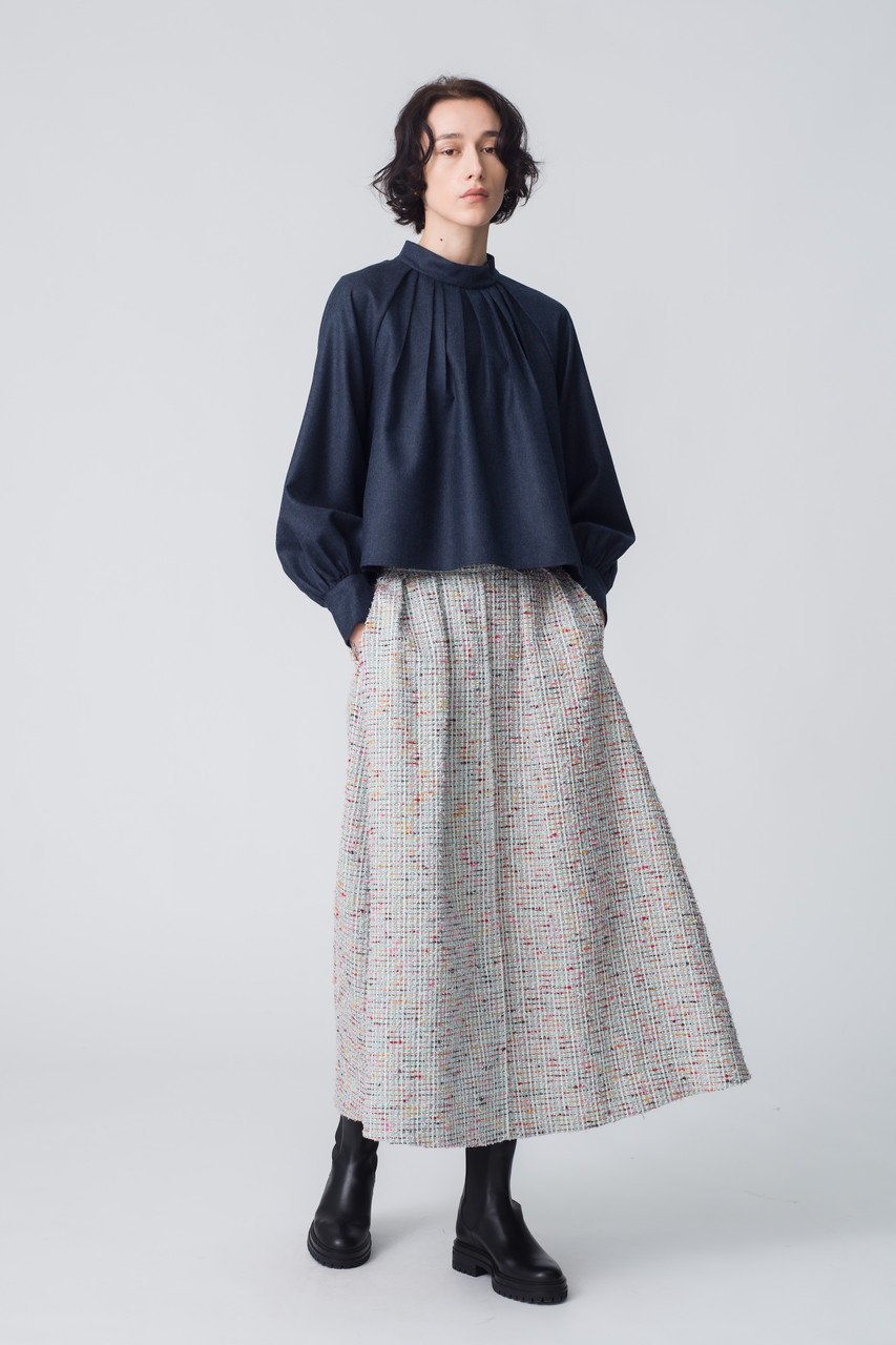 【エブール/ebure】のカラースラブシアー フレアスカート 人気、トレンドファッション・服の通販 founy(ファニー) ファッション Fashion レディースファッション Fashion for Women スカート Skirts Aライン・フレアスカート A-Line & Flared Skirts おすすめ Recommended / Our Picks カラフル Colorful Design キャミ Camisole, Cami Top クラシカル Classical, Vintage-Inspired シアー Sheer, See-Through シンプル Simple, Minimal セットアップ Set-Up, Coordinated Outfit ツイード Twill, Twill Weave フォルム Silhouette, Form フレア Flare, Flared 再入荷 Restock / Back in Stock A/W・秋冬 Autumn/Winter 軽量 Lightweight, Ultra Light other-6|ID: prp329100004756504 ipo3291000000035513583