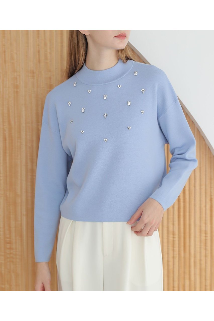 【アナイ/ANAYI】のメーレエンブロイダリー プルオーバー 人気、トレンドファッション・服の通販 founy(ファニー)  ファッション Fashion レディースファッション Fashion for Women トップス・カットソー Cut & Sew Tops ニット Knit Tops & Sweaters カジュアルプルオーバー・ニットトップス Pullovers & Knit Tops / Casual Pullovers イタリア Italy ショルダー Shoulder, Shoulder Strap ストーン Stone, Gem-Like ドロップ Drop Shoulder, Dropped Style ハイネック High Neck, Mock Neck エレガント 上品 Elegant 新作・新入荷 New Arrivals / New In 春 Spring other-7|ID: prp329100004756520 ipo3291000000034408251