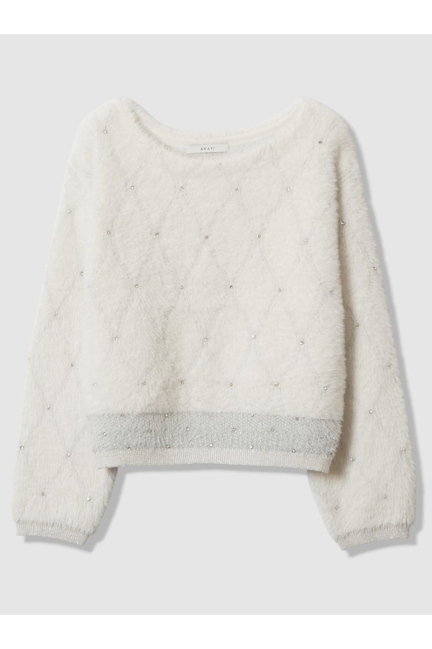 【アナイ/ANAYI】のフェザージャガードビジュー プルオーバー 人気、トレンドファッション・服の通販 founy(ファニー)  ファッション Fashion レディースファッション Fashion for Women トップス・カットソー Cut & Sew Tops ニット Knit Tops & Sweaters カジュアルプルオーバー・ニットトップス Pullovers & Knit Tops / Casual Pullovers グラデーション Gradient, Ombre ジャカード/ジャガード Jacquard, Woven Pattern ストレッチ Stretch, Stretchy Fabric フェザー Feather, Feather Detail ホリデーシーズン Holiday Season ラウンド Round, Round Neck 人気 Popular, Best Seller 新作・新入荷 New Arrivals / New In  other-1|ID: prp329100004756522 ipo3291000000034408254