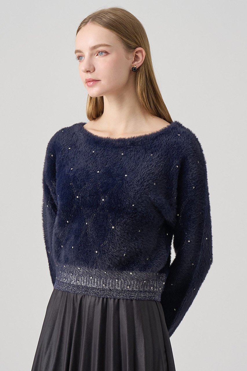 【アナイ/ANAYI】のフェザージャガードビジュー プルオーバー 人気、トレンドファッション・服の通販 founy(ファニー)  ファッション Fashion レディースファッション Fashion for Women トップス・カットソー Cut & Sew Tops ニット Knit Tops & Sweaters カジュアルプルオーバー・ニットトップス Pullovers & Knit Tops / Casual Pullovers グラデーション Gradient, Ombre ジャカード/ジャガード Jacquard, Woven Pattern ストレッチ Stretch, Stretchy Fabric フェザー Feather, Feather Detail ホリデーシーズン Holiday Season ラウンド Round, Round Neck 人気 Popular, Best Seller 新作・新入荷 New Arrivals / New In other-8|ID: prp329100004756522 ipo3291000000034408269