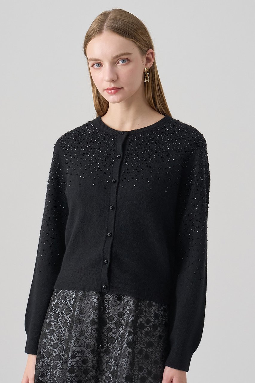【アナイ/ANAYI】のリップルビーズ カーディガン 人気、トレンドファッション・服の通販 founy(ファニー) 　ファッション　Fashion　レディースファッション　Fashion for Women　トップス・カットソー　Cut & Sew Tops　ニット　Knit Tops & Sweaters　カーディガン・羽織り　Layered Style Cardigans　アンサンブル　Ensemble Set　カーディガン　Cardigan, Knitwear　コンパクト　Compact, Small Size　ボトム　Bottoms, Lower Wear　エレガント 上品　Elegant　新作・新入荷　New Arrivals / New In　other-8|ID: prp329100004756526 ipo3291000000034408305