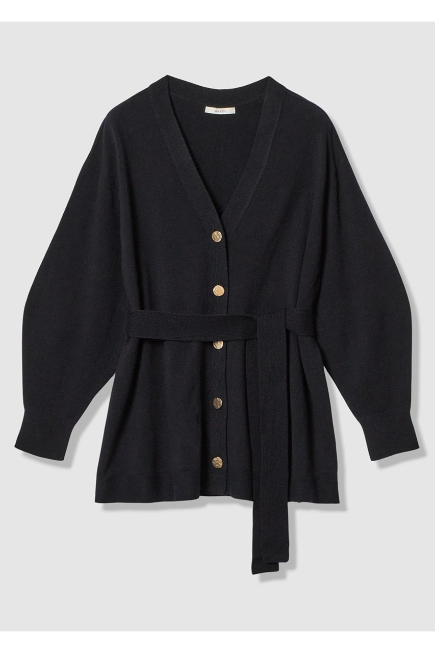 【アナイ/ANAYI】のメリノウールベルト付き カーディガン インテリア・キッズ・メンズ・レディースファッション・服の通販 founy(ファニー)  ファッション Fashion レディースファッション Fashion for Women トップス・カットソー Cut & Sew Tops ニット Knit Tops & Sweaters カーディガン・羽織り Layered Style Cardigans ベルト&ウエストマーク Belts & Waist Accessories アクセサリー Fashion Accessories カーディガン Cardigan, Knitwear フェミニン Feminine, Girly ホールガーメント WholeGarment, Seamless Knit メタル Metal, Metal Parts ループ Loop, Loop Knit 新作・新入荷 New Arrivals / New In ネイビー|ID: prp329100004756530 ipo3291000000034408329