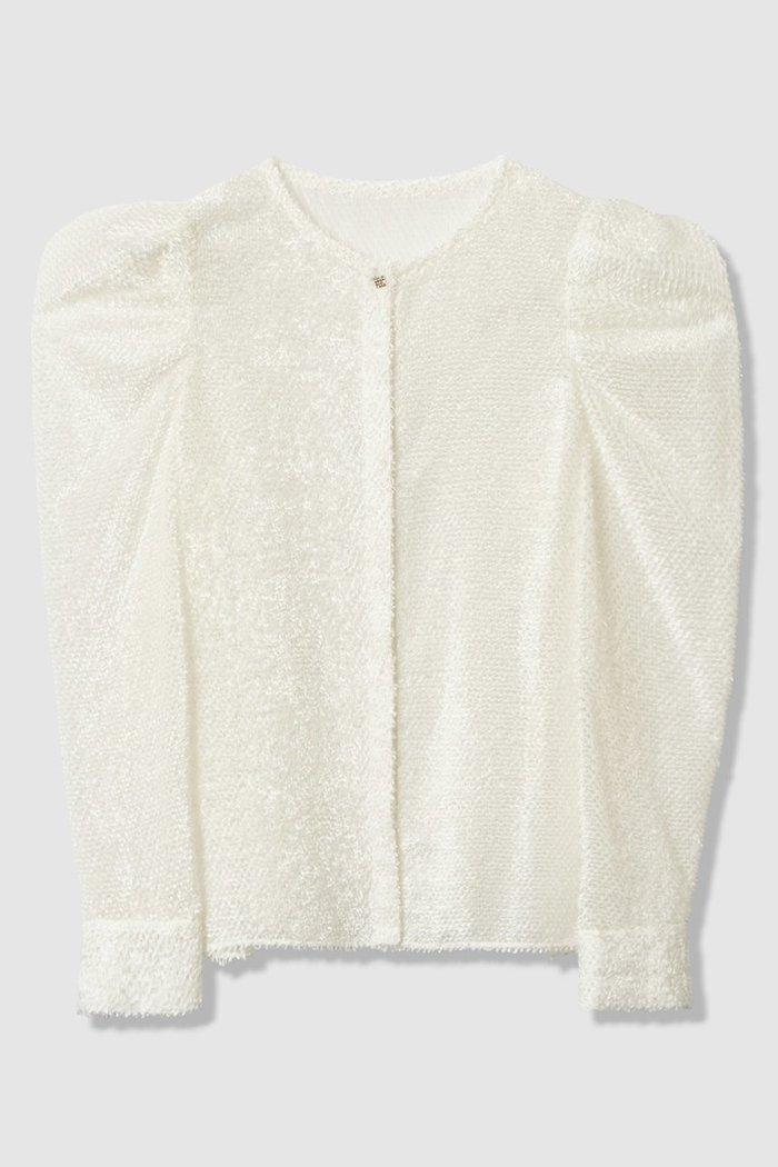 【アナイ/ANAYI】のカットジャガードパワショル ブラウス インテリア・キッズ・メンズ・レディースファッション・服の通販 founy(ファニー) https://founy.com/ ファッション Fashion レディースファッション Fashion for Women トップス・カットソー Cut & Sew Tops シャツ・ブラウス・オフィスカジュアル Elegant Blouses & Button-Ups インナー Innerwear ギャザー Gathered, Ruffled ショルダー Shoulder, Shoulder Strap ジャカード／ジャガード Jacquard, Woven Pattern ジャケット Jacket, Outerwear スリーブ Sleeve, Long Sleeve / Short Sleeve フロント Front, Front Design メタル Metal, Metal Parts ロング Long, Long-Length エレガント 上品 Elegant 再入荷 Restock / Back in Stock |ID: prp329100004756538 ipo3291000000034408383