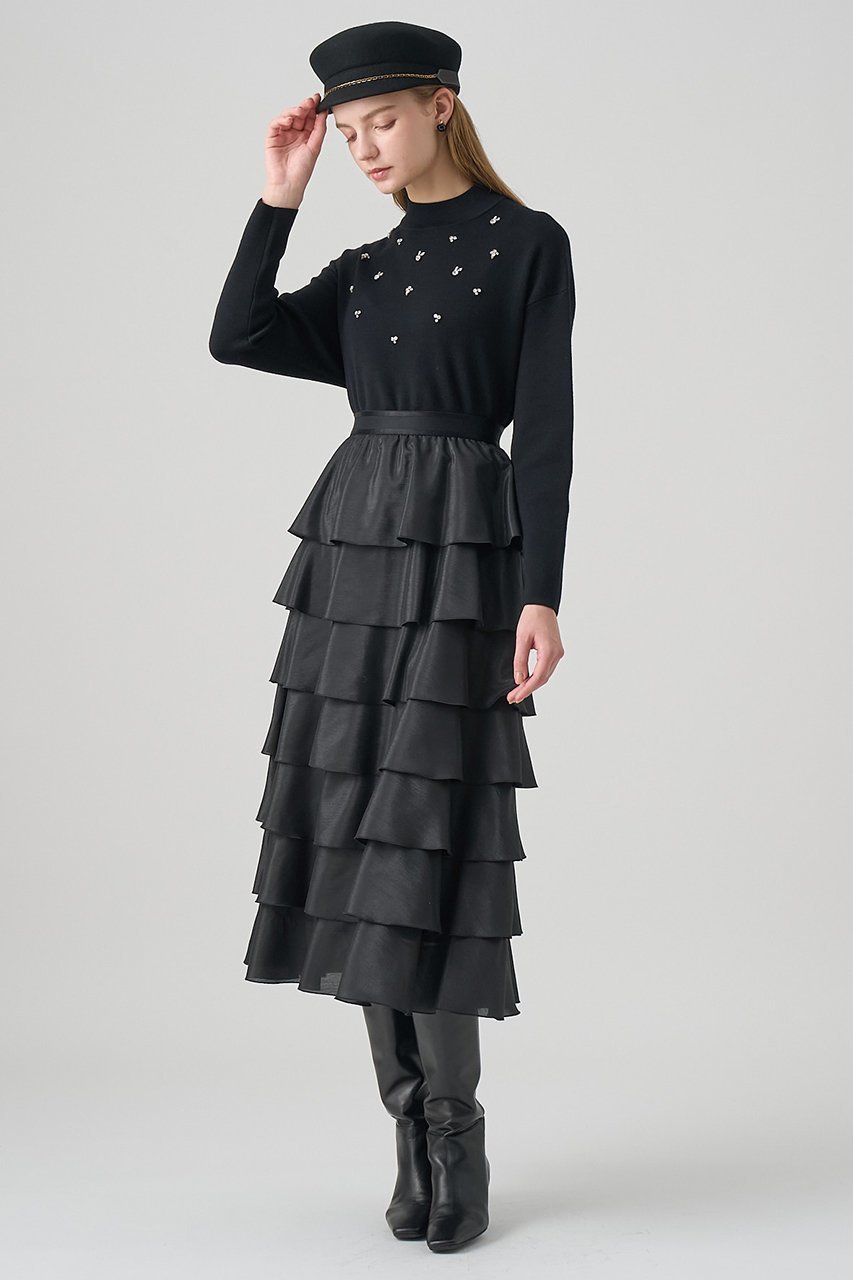 【アナイ/ANAYI】のブライトローンティアード スカート 人気、トレンドファッション・服の通販 founy(ファニー) 　ファッション　Fashion　レディースファッション　Fashion for Women　スカート　Skirts　ティアードスカート　Tiered Skirts　ギャザー　Gathered, Ruffled　ティアード　Tiered, Tiered Style　フェミニン　Feminine, Girly　ブライト　Bright, Shiny　ラッフル　Ruffle, Frill　エレガント 上品　Elegant　other-8|ID: prp329100004756539 ipo3291000000034408415