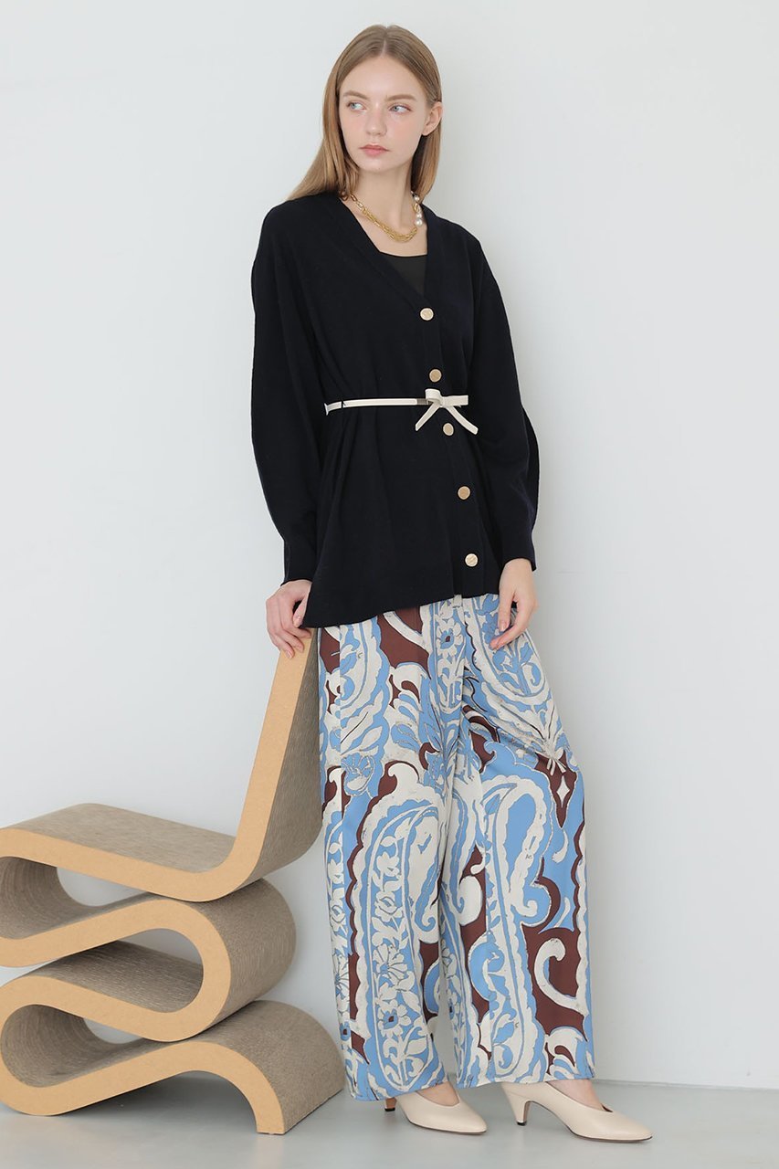 【アナイ/ANAYI】のペイズリープリントタックパンツ 人気、トレンドファッション・服の通販 founy(ファニー) ファッション Fashion レディースファッション Fashion for Women パンツ Pants & Trousers イエロー Yellow サテン Satin, Glossy Fabric バランス Balance, Style Balance プリント Print, Printed Pattern ペイズリー Paisley, Ethnic Pattern other-6|ID: prp329100004756540 ipo3291000000034408428