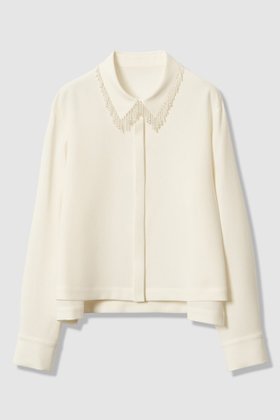 【アナイ/ANAYI】の【セットアップ対応商品】ダブルクロスフリンジビジュー ブラウス 人気、トレンドファッション・服の通販 founy(ファニー) ファッション Fashion レディースファッション Fashion for Women トップス・カットソー Cut & Sew Tops シャツ・ブラウス・オフィスカジュアル Elegant Blouses & Button-Ups おすすめ Recommended / Our Picks コンパクト Compact, Small Size スリーブ Sleeve, Long Sleeve / Short Sleeve セットアップ Set-Up, Coordinated Outfit ダブル Double, Double-Breasted バランス Balance, Style Balance パール Pearl, Pearl Accent フリンジ Fringe, Tassel フロント Front, Front Design リュクス Luxury, Elegant, High-End, Chic ロング Long, Long-Length エレガント 上品 Elegant 新作・新入荷 New Arrivals / New In |ID:prp329100004756546